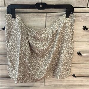 Floral Beige Women's Skirt